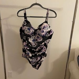 Floral One Peice Bathing Suit